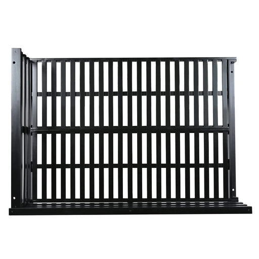 TOPMAX Acacia Wood Porch Swing Bed for Outdoor with Hemp Ropes - Full Size Patio Hanging Bed, 350lbs Capacity, Open-Side Minimalist Design for Patio, Backyard, Garden, Black Default -DTYStore