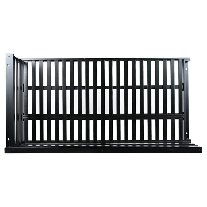 TOPMAX Country Patio Wooden Twin Size Swing Daybed Porch Swing Frame with 4pcs 96-inch Hemp Ropes for Backyard, Garden, Black Default -DTYStore