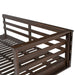 TOPMAX Country Patio Wooden Twin Size Swing Daybed Porch Swing Frame with 4pcs 96-inch Hemp Ropes for Backyard, Garden, Brown Default -DTYStore