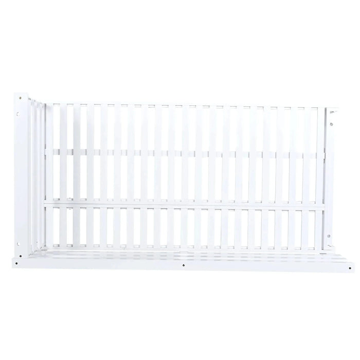 TOPMAX Country Patio Wooden Twin Size Swing Daybed Porch Swing Frame with 4pcs 96-inch Hemp Ropes for Backyard, Garden, White Default -DTYStore