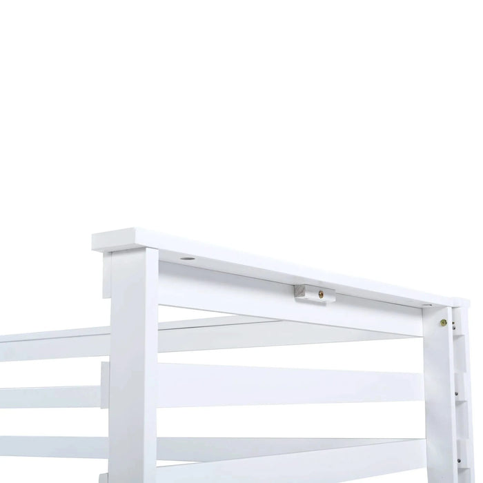 TOPMAX Country Patio Wooden Twin Size Swing Daybed Porch Swing Frame with 4pcs 96-inch Hemp Ropes for Backyard, Garden, White Default -DTYStore