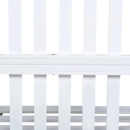 TOPMAX Country Patio Wooden Twin Size Swing Daybed Porch Swing Frame with 4pcs 96-inch Hemp Ropes for Backyard, Garden, White Default -DTYStore