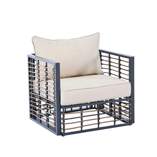 TOPMAX Modern Minimalist 7-Piece Metal Patio Sectional Sofa Set, All-Weather Garden Conversational Furniture Set with Thick Cushions and Coffee Table for Indoor Outdoor, Gray Default -DTYStore