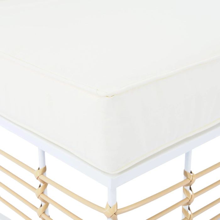 TOPMAX Modern Minimalist 7-Piece Metal Patio Sectional Sofa Set, All-Weather Garden Conversational Furniture Set with Thick Cushions and Coffee Table for Indoor Outdoor, White Default -DTYStore