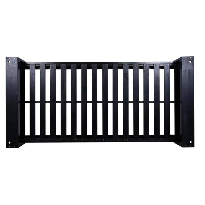 TOPMAX Twin Size Porch Swing Bed Seating Group, Patio Acacia Wood Swing Frame with Hemp Ropes for Garden, Backyard, Black Default -DTYStore