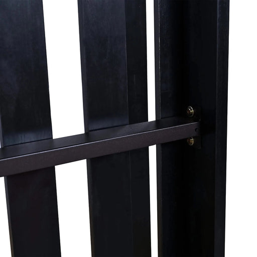 TOPMAX Twin Size Porch Swing Bed Seating Group, Patio Acacia Wood Swing Frame with Hemp Ropes for Garden, Backyard, Black Default -DTYStore