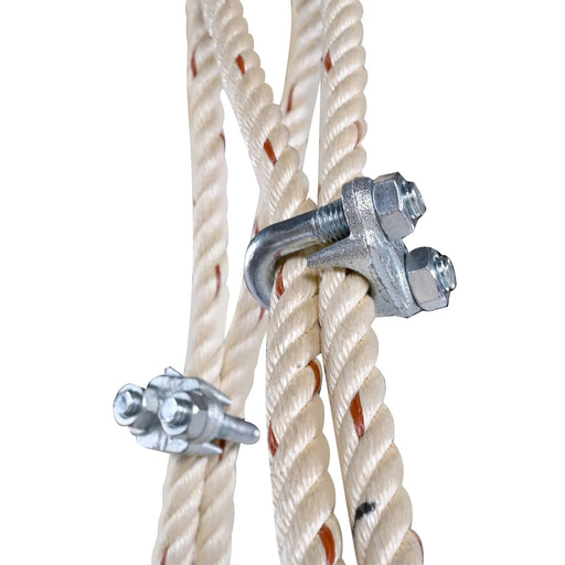 TOPMAX Twin Size Porch Swing Bed Seating Group, Patio Acacia Wood Swing Frame with Hemp Ropes for Garden, Backyard, Gray Default -DTYStore