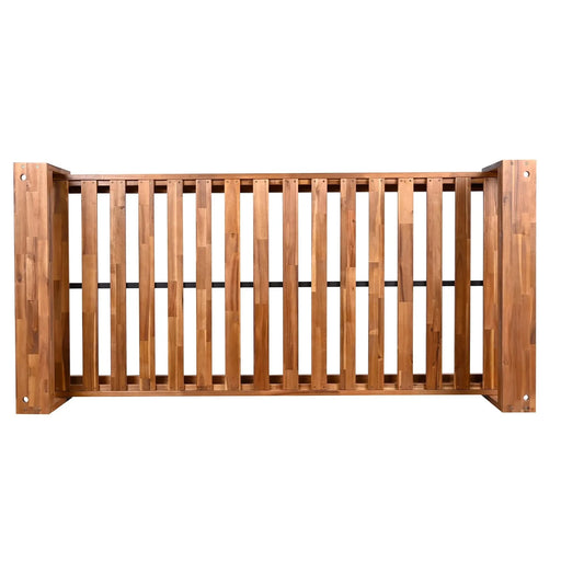 TOPMAX Twin Size Porch Swing Bed Seating Group, Patio Acacia Wood Swing Frame with Hemp Ropes for Garden, Backyard, Natural Default -DTYStore