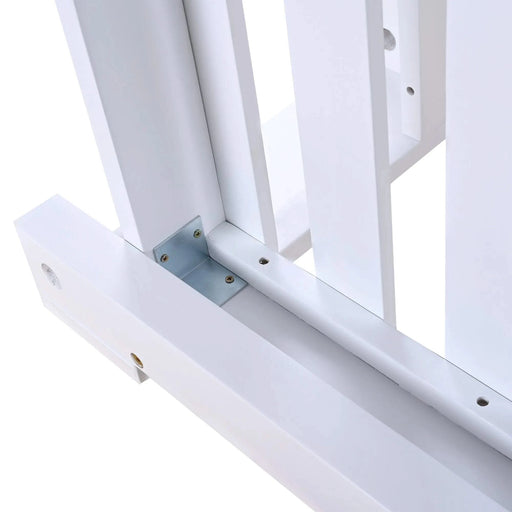 TOPMAX Twin Size Porch Swing Bed Seating Group, Patio Acacia Wood Swing Frame with Hemp Ropes for Garden, Backyard, White Default -DTYStore