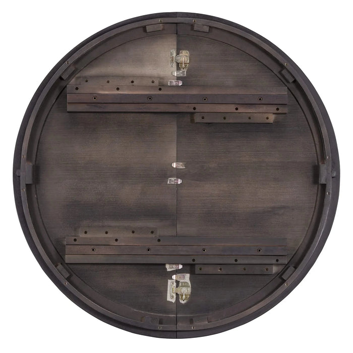 TREXM Extendable Dining Table with a 16-inch Middle Leaf, 42''-58'' Oval Dining Table for 6, Retro Solid Wood Round Dining Table with Double Layer Design for Kitchen, Dining Room (Espresso) Default -DTYStore