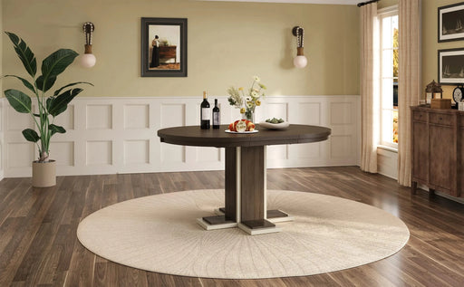 TREXM Extendable Dining Table with a 16-inch Middle Leaf, 42''-58'' Oval Dining Table for 6, Retro Solid Wood Round Dining Table with Double Layer Design for Kitchen, Dining Room (Espresso) Default -DTYStore