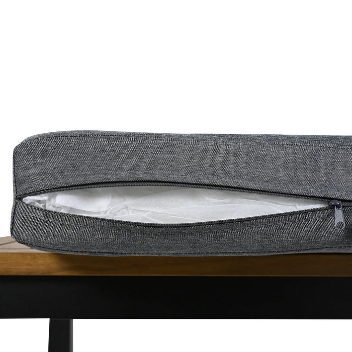 TREXM Patio Furniture Set with Loveseats, 4 Pieces Outdoor Sofa Set with Waterproof Cushions, Patio Furniture with Durable Iron-Wood Design for Garden, Backyard, Poolside (Gray) Default -DTYStore