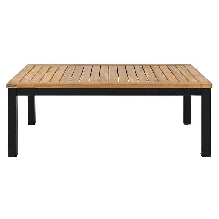 TREXM Patio Furniture Set with Loveseats, 4 Pieces Outdoor Sofa Set with Waterproof Cushions, Patio Furniture with Durable Iron-Wood Design for Garden, Backyard, Poolside (Gray) Default -DTYStore