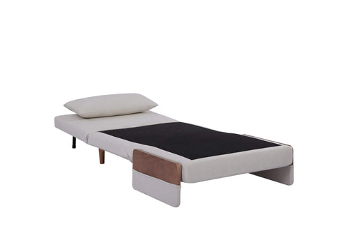 TRIO Modern Foldable Sofa Bed - Single-Seater with Breathable Linen Fabric, Converts in 10 Sec, 6-Level Adjustable Backrest, Silent Hinges, Space-Saving Multi-Functional Sleeper Sofa. Default -DTYStore