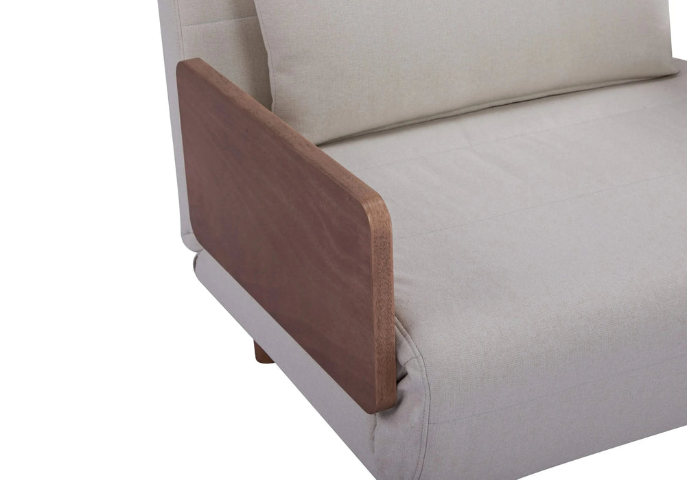 TRIO Modern Foldable Sofa Bed - Single-Seater with Breathable Linen Fabric, Converts in 10 Sec, 6-Level Adjustable Backrest, Silent Hinges, Space-Saving Multi-Functional Sleeper Sofa. Default -DTYStore