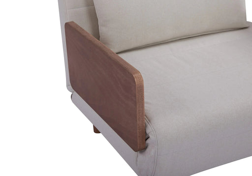 TRIO Modern Foldable Sofa Bed - Single-Seater with Breathable Linen Fabric, Converts in 10 Sec, 6-Level Adjustable Backrest, Silent Hinges, Space-Saving Multi-Functional Sleeper Sofa. Default -DTYStore