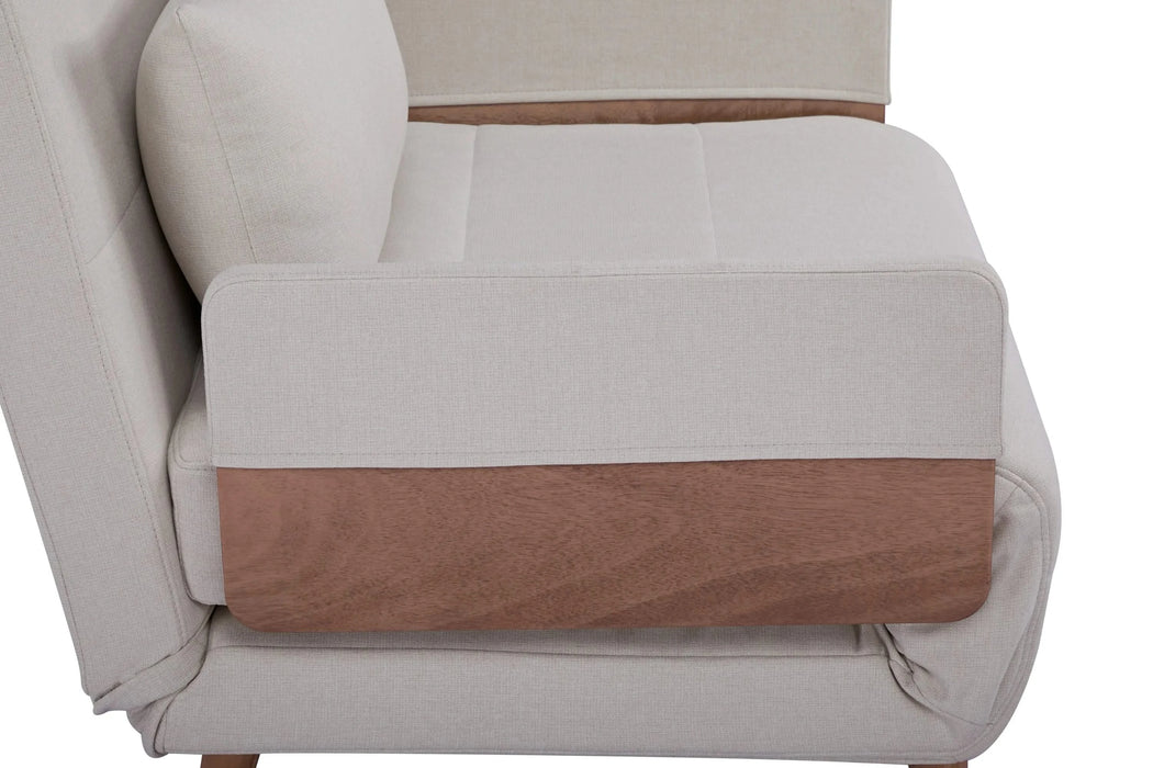 TRIO Modern Foldable Sofa Bed - Single-Seater with Breathable Linen Fabric, Converts in 10 Sec, 6-Level Adjustable Backrest, Silent Hinges, Space-Saving Multi-Functional Sleeper Sofa. Default -DTYStore