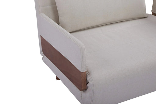 TRIO Modern Foldable Sofa Bed - Single-Seater with Breathable Linen Fabric, Converts in 10 Sec, 6-Level Adjustable Backrest, Silent Hinges, Space-Saving Multi-Functional Sleeper Sofa. Default -DTYStore