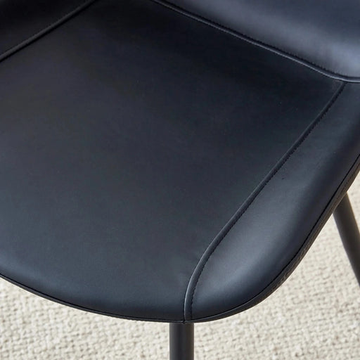 Table and chair set.Modern Multifunctional Lifting Platform,Natural Wood Grain Sticker MDF Desktop, Black Metal Legs.Paired with 4 Black Artificial PU Chairs With Curved Widened Cushion Design. Default -DTYStore