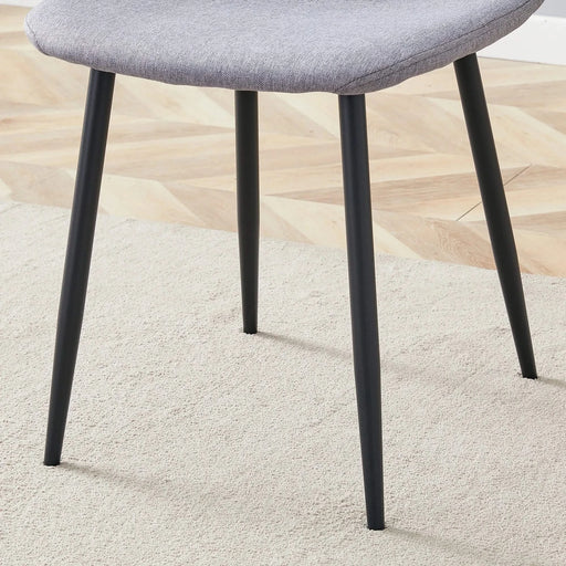 Table and chair set.Modern Multifunctional Lifting Platform,Natural Wood Grain Sticker MDF Desktop, Black Metal Legs.Paired with 4 Light Gray Linen-Cotton Material High Resilience Dining Chairs. Default -DTYStore