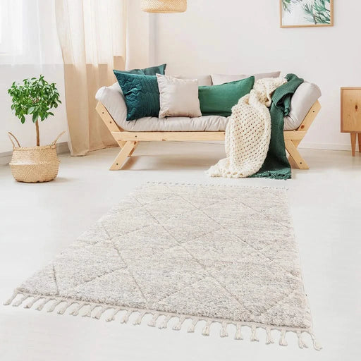 Talas Trellis Area Rug in Cream Default -DTYStore