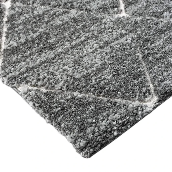 Talas Trellis Area Rug in Grey and Cream Default -DTYStore