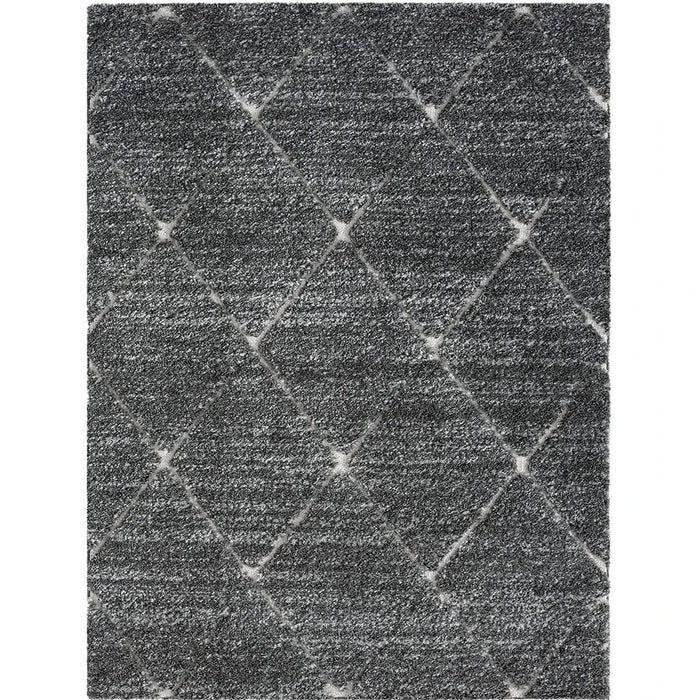 Talas Trellis Area Rug in Grey and Cream Default -DTYStore