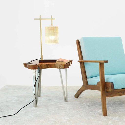 Tall Corner Floor Lamp, Standing Light for Living Room, Bedroom & Office Space Illumination Brizo Bamboo Lampshade Floor Lamp Dark brown and Bronze 110V Default -DTYStore