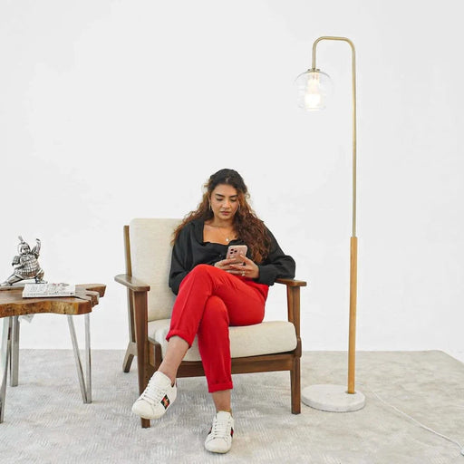 Tall Corner Floor Lamp, Standing Light for Living Room, Bedroom & Office Space Illumination, Solaris White Lampshade Floor Lamp 110V Default -DTYStore