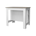 Taupe and White Kitchen Island with Open Storage Default -DTYStore