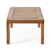 Teak Acacia Wood Loveseat and Coffee Table Set with Cream Cushions Default -DTYStore