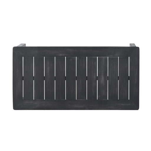 Teak Acacia Wood Loveseat and Coffee Table Set with Cream Cushions Default -DTYStore