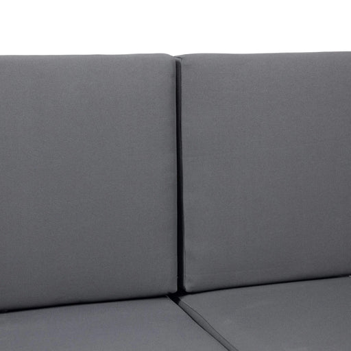 Teak Acacia Wood Loveseat and Coffee Table Set with Cream Cushions Default -DTYStore