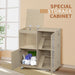 Teak Wood 4-Tier Hamster Cage with Acrylic Windows and Storage Cabinet, 31.50' L x15.75 ' W x 34.65' H - DTY Store