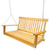 Teak Wood Porch Swing with Armrests and Hanging Chains for Outdoor Use Default -DTYStore