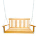 Teak Wood Porch Swing with Armrests and Hanging Chains for Outdoor Use Default -DTYStore
