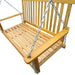Teak Wood Porch Swing with Armrests and Hanging Chains for Outdoor Use Default -DTYStore