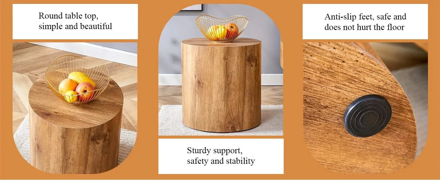 The cylindrical table with its patterned design can be easily integrated into a variety of interior styles, from coffee tables to small dining tables, workbenches.W1151P200298 Default -DTYStore