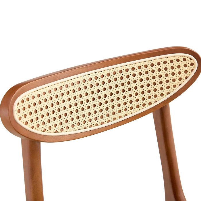 The stylish and durable solid wood dining chair, small curved back, PU cushion, and beautiful shape match perfectly with any room and everyday use Default -DTYStore