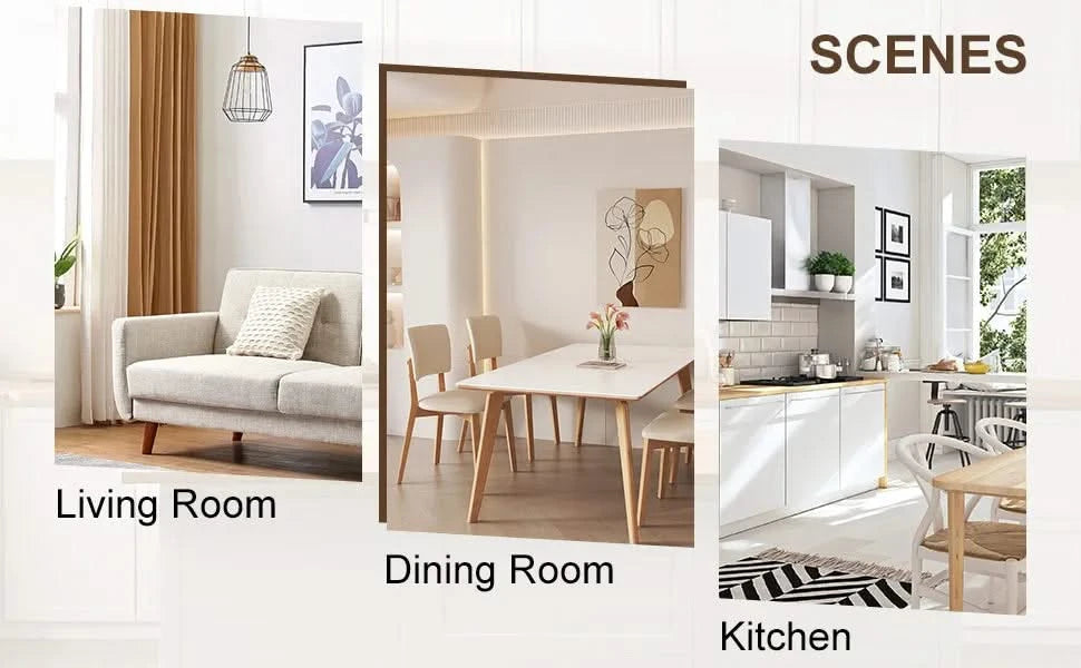 The stylish and durable solid wood dining chair, small curved back, PU cushion, and beautiful shape match perfectly with any room and everyday use Default -DTYStore