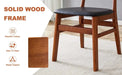 The stylish and durable solid wood dining chair, small curved back, PU cushion, and beautiful shape match perfectly with any room and everyday use Default -DTYStore