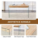 The top of the coffee table is made of medium density fiberboard and wooden stickers, with transparent tempered glass on both sides. The design is simple and elegant, with a sturdy structure. Default -DTYStore