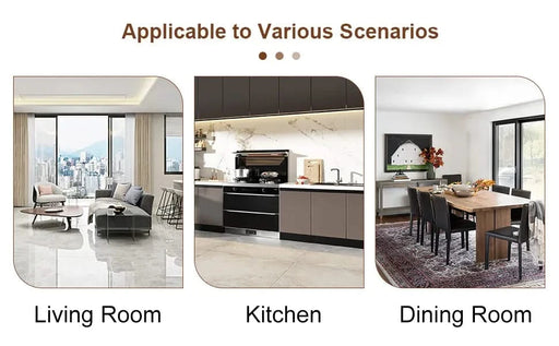 The top of the coffee table is made of medium density fiberboard and wooden stickers, with transparent tempered glass on both sides. The design is simple and elegant, with a sturdy structure. Default -DTYStore