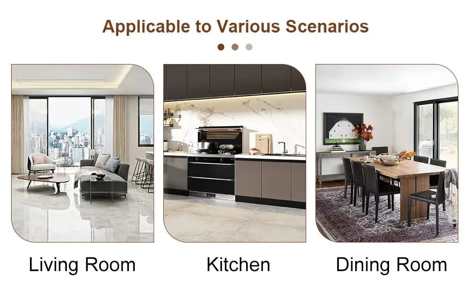 The top of the coffee table is made of medium density fiberboard and wooden stickers, with transparent tempered glass on both sides. The design is simple and elegant, with a sturdy structure. Default -DTYStore