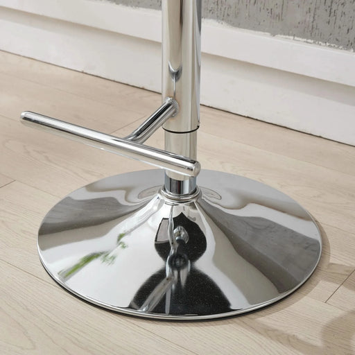 Thick Chrome Swivel Velvet Barstools,Adjustable 25-33'Height,Modern Upholstered with17.7' Base,Tufted Buttons&Diamond Pleating,Sponge&Spring Seat,for Home Pub&Kitchen Island(Blue, Set of 2) Default -DTYStore