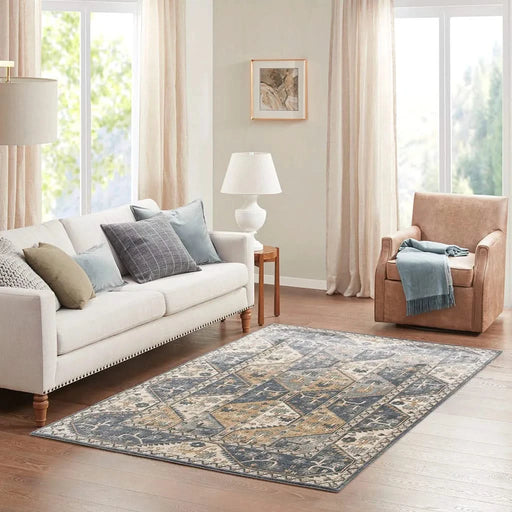 Tiled Border Area Rug Default -DTYStore