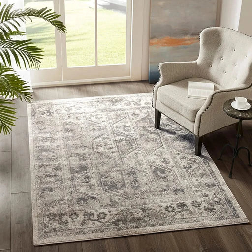 Tiled Border Area Rug Default -DTYStore