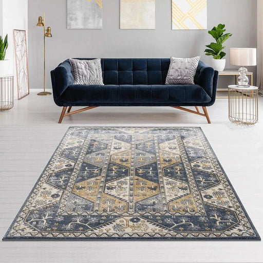 Tiled Border Area Rug Default -DTYStore