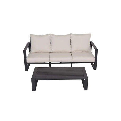 Tino Tino Three-Seat Sofa & Rectangular Coffee Table Set Milky White American Cloth #5453-DTYStore