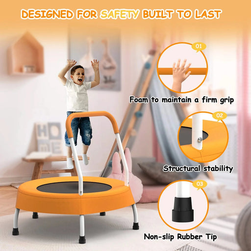 Toddler Trampoline for Kids 1 Year Plus with Handle, Baby Gifts for Boys and Girls, Indoor and Outdoor Default -DTYStore